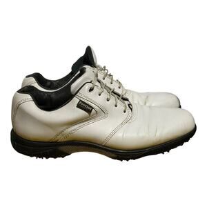 FootJoy White Golf Shoes Men's Size 13 Softspike Cleats Leather Carbon Plate